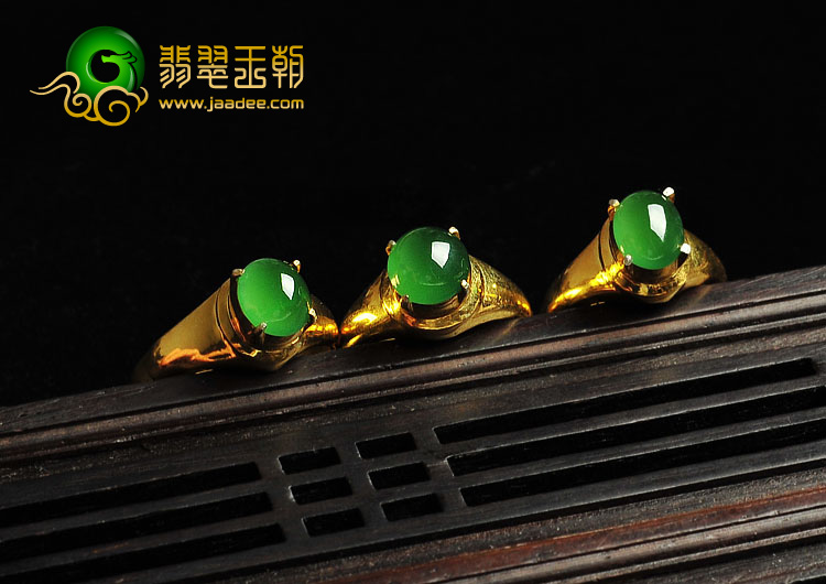 冰玻种菠菜绿缅甸翡翠A货戒面（一批走）