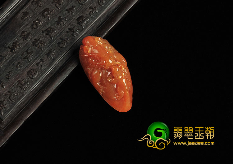 糯冰种红黄翡缅甸翡翠A货望子成龙挂件