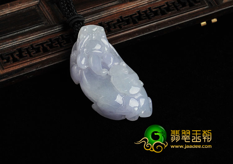冰种紫罗兰缅甸翡翠A货貔貅挂件