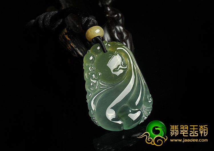 冰种褐黄翡晴水缅甸翡翠A货如意挂件