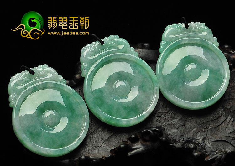 糯冰种翠色缅甸翡翠A货福在眼前挂件（单价）