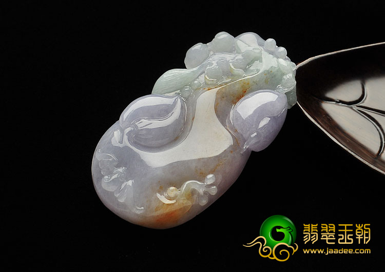 糯冰种三彩缅甸翡翠A货玉鼠运财挂件