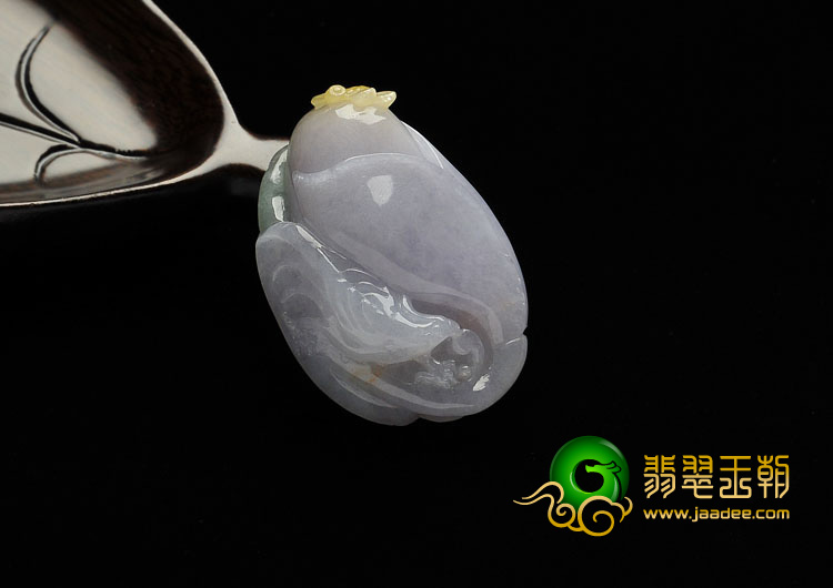 糯冰种淡三彩缅甸翡翠A货鸟语花香挂件