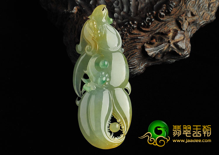冰种褐黄翡晴水缅甸翡翠A货独占鳌头挂件