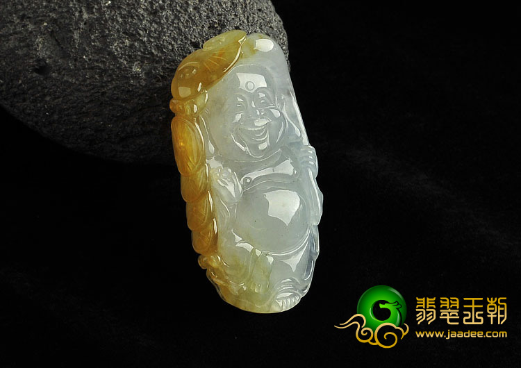 (超值推荐)冰种褐黄翡缅甸翡翠A货玉佛挂件