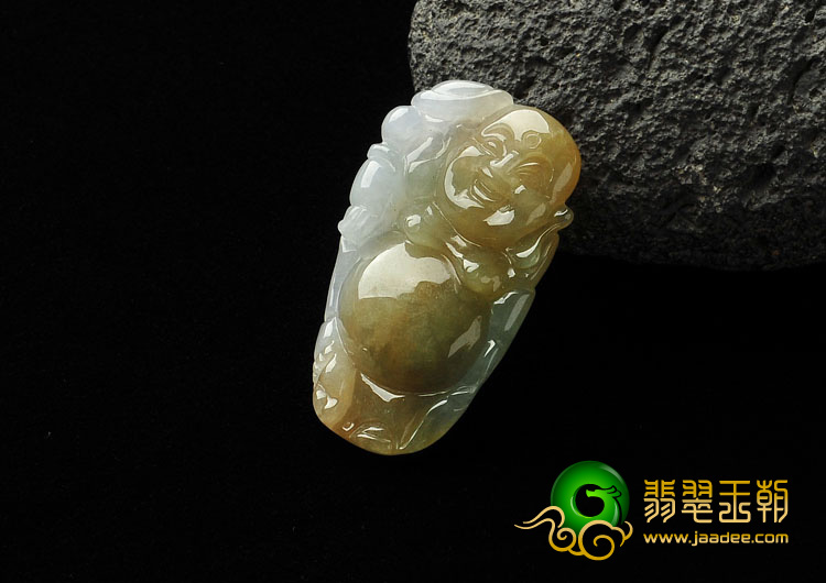 冰种褐黄翡缅甸翡翠A货玉佛挂件（单价）