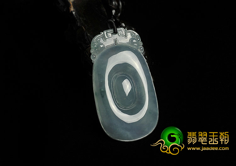 冰种飘花缅甸翡翠A货福在眼前挂件