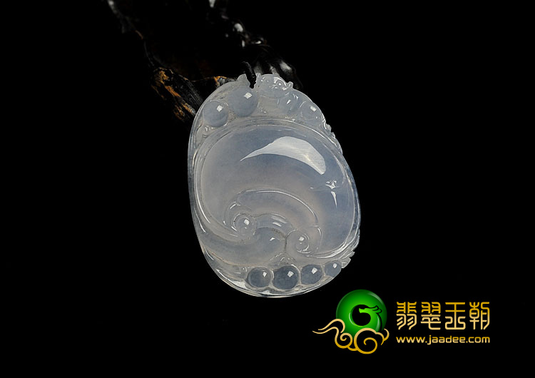冰种缅甸翡翠A货如意寿挂件