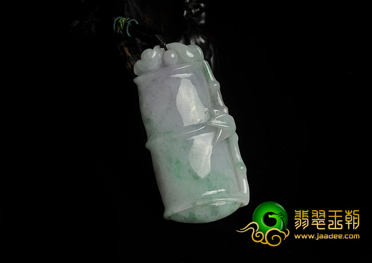 糯冰种春带彩缅甸翡翠A货节节高挂件