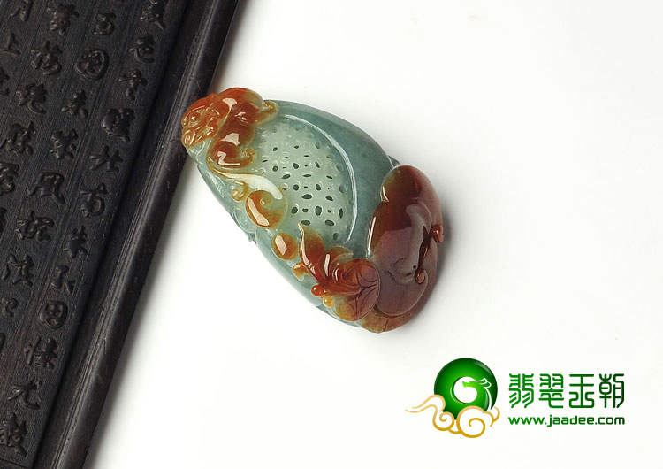 糯冰种褐黄翡晴水缅甸翡翠A货龙行如意挂件