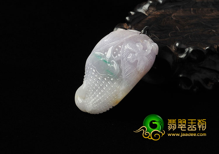 糯冰种淡三彩缅甸翡翠A货多子多福挂件