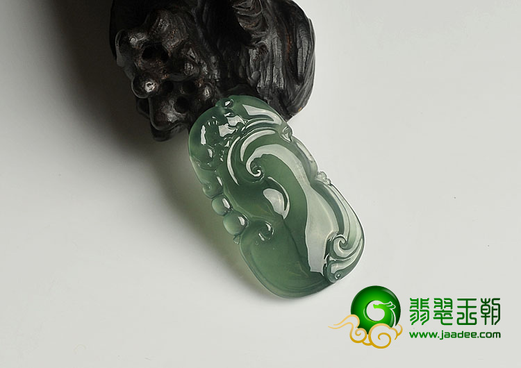 冰种蓝水缅甸翡翠A货如意挂件