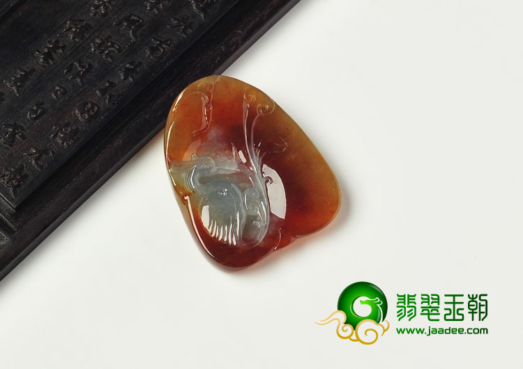 糯冰种褐黄翡缅甸翡翠A货一路连科挂件