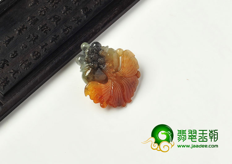 糯冰种红黄翡缅甸翡翠A货小金鱼挂件