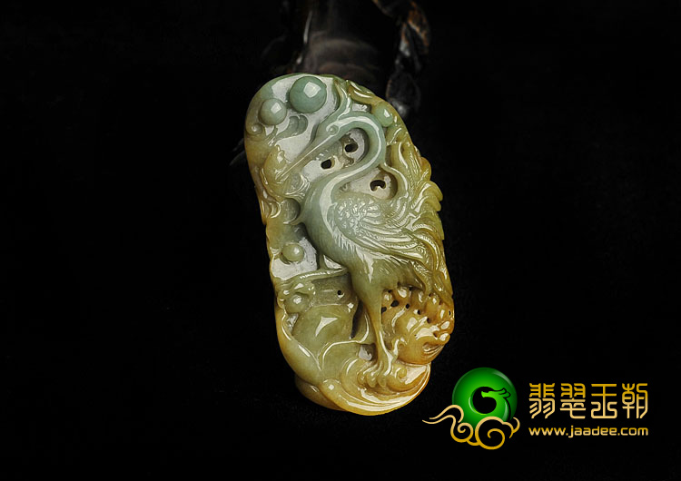 细糯种褐黄翡缅甸翡翠A货一路连科挂件