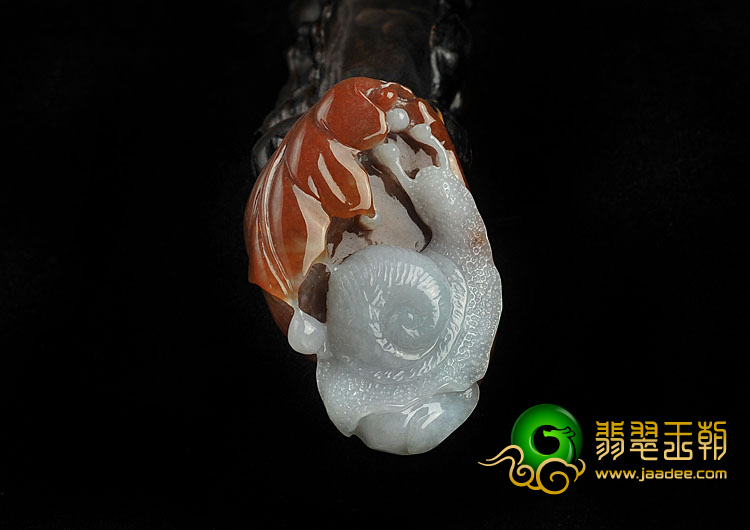 糯冰种褐红翡缅甸翡翠A货扭转乾坤挂件