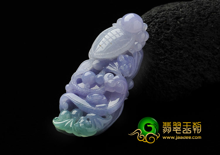 糯冰种紫罗兰晴水缅甸翡翠A货人生如意挂件