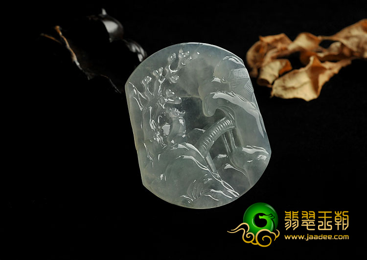 (超值推荐)冰种晴水缅甸翡翠A货高山流水挂件