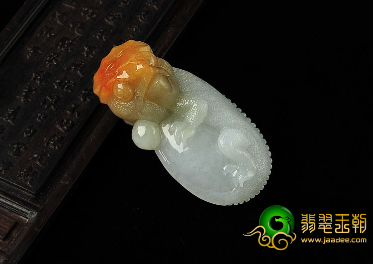 糯冰种红黄翡缅甸翡翠A货随机应变挂件
