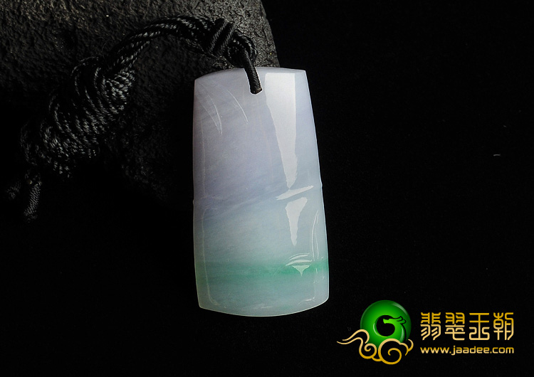 糯冰种春带彩缅甸翡翠A货节节高挂件