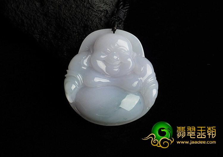 糯冰种紫罗兰飘花缅甸翡翠A货玉佛挂件