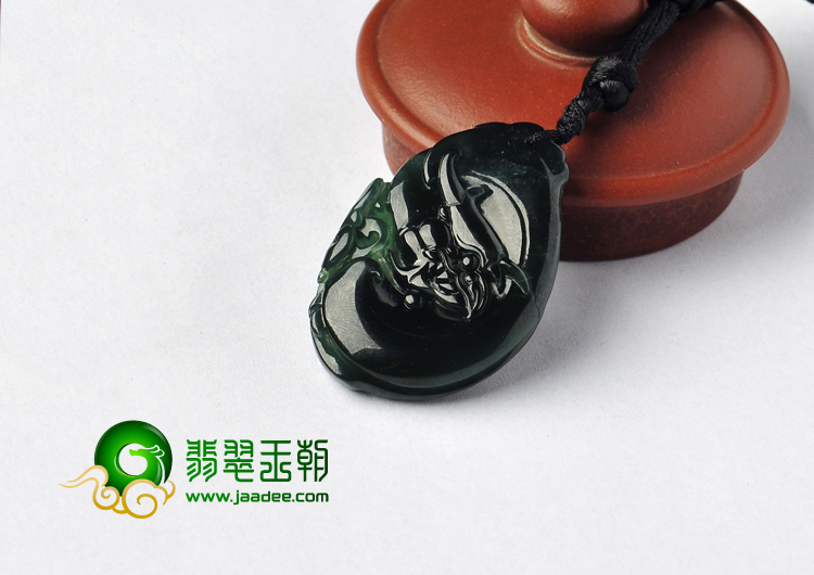 冰种油青缅甸翡翠A货龙行如意挂件