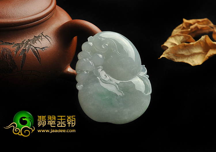 糯冰种晴水缅甸翡翠A货福禄寿挂件