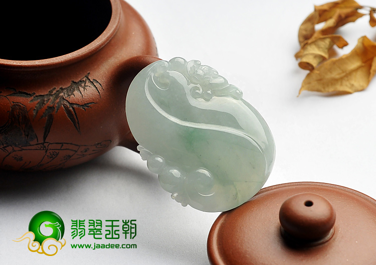 糯冰种晴水略飘花缅甸翡翠A货福禄寿挂件