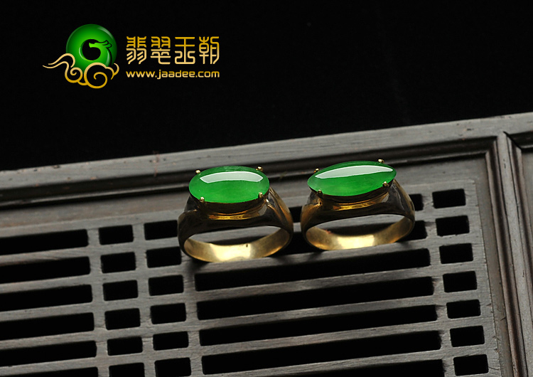 冰种正阳绿缅甸翡翠A货戒面（单价）