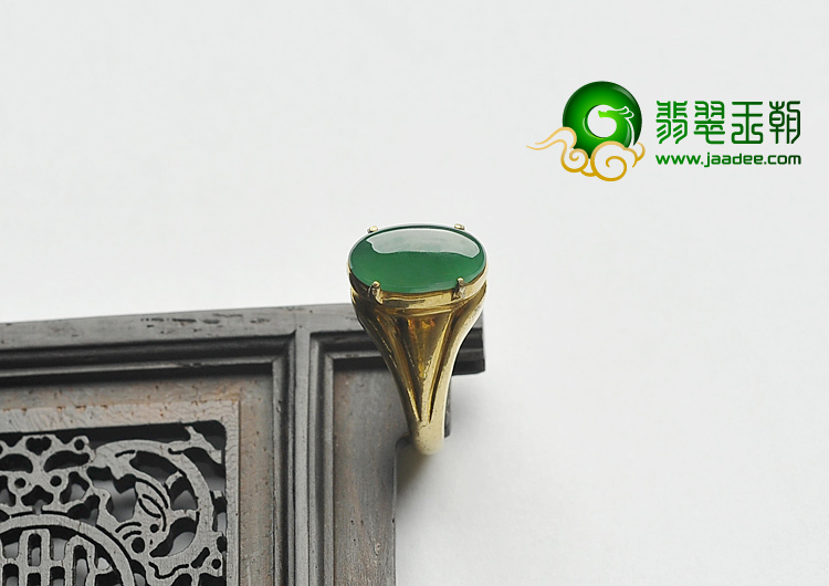 冰种蓝绿缅甸翡翠A货戒面