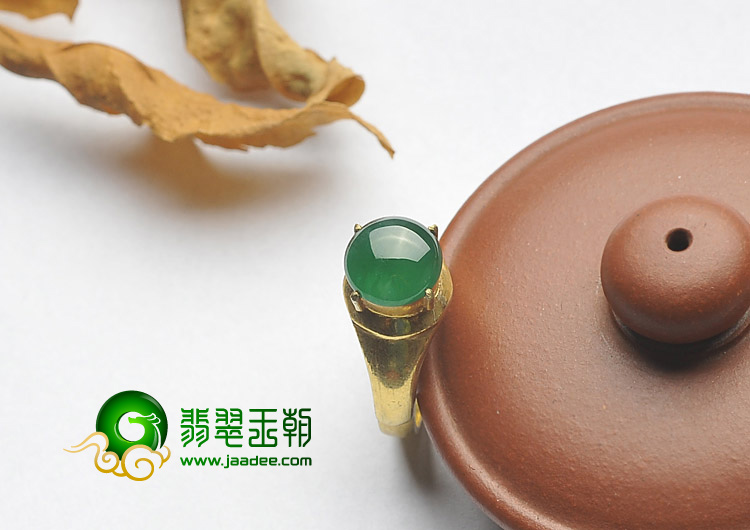 冰种蓝绿缅甸翡翠A货戒面