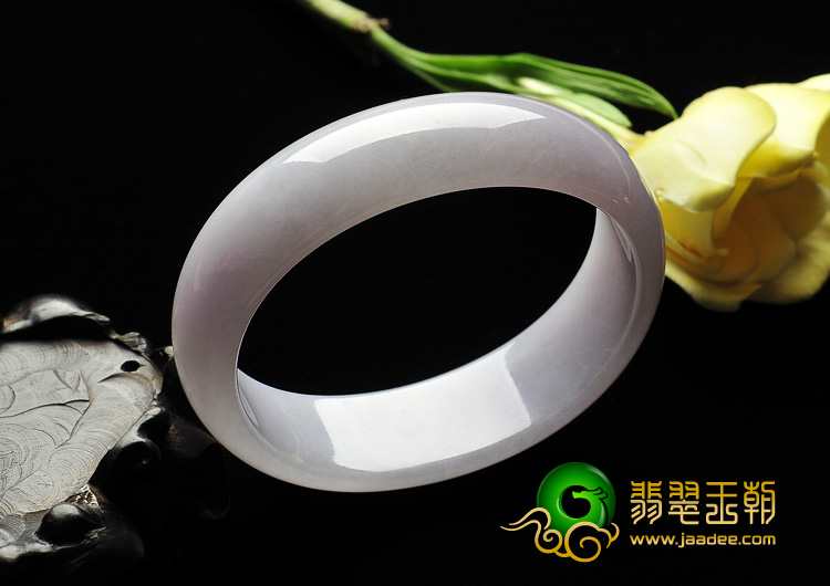 糯冰种紫罗兰缅甸翡翠A货贵妃镯（57.7mm-50.1mm）