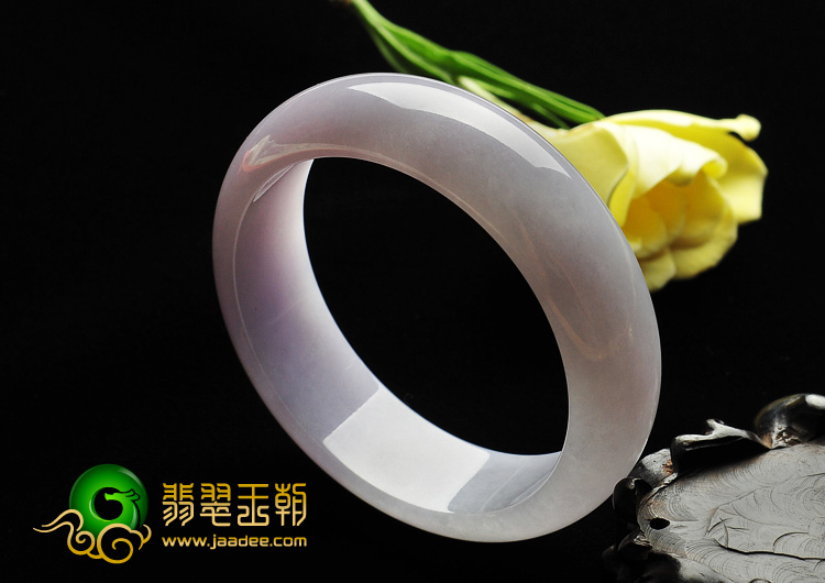 糯冰种紫罗兰缅甸翡翠A货手镯（60mm）