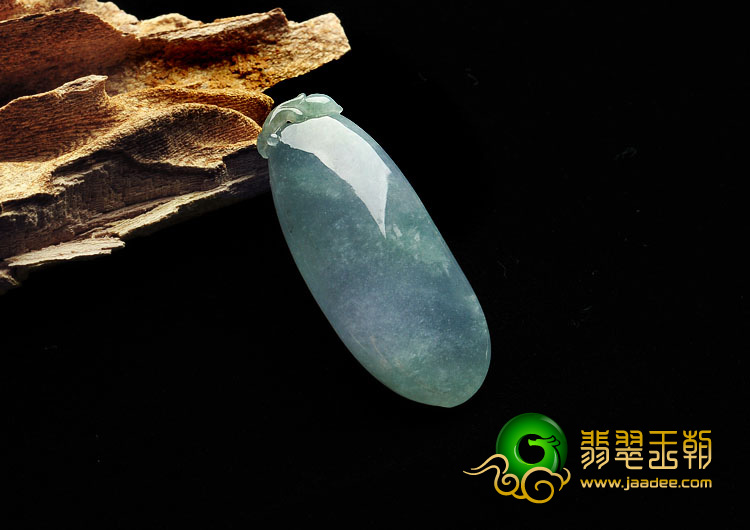 冰种紫罗兰飘花缅甸翡翠A货福瓜挂件