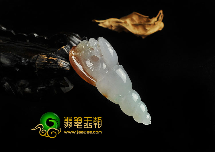 冰种红黄翡缅甸翡翠A货飞龙挂件