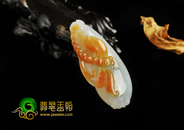 糯冰种褐黄翡缅甸翡翠A货福瓜挂件