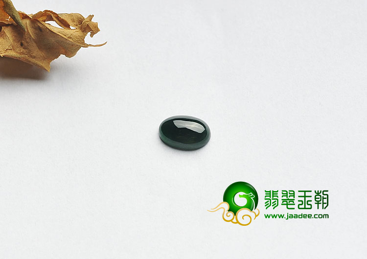 冰种深绿缅甸翡翠A货戒面