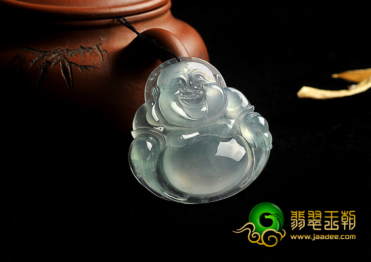冰玻种晴水缅甸翡翠A货玉佛挂件