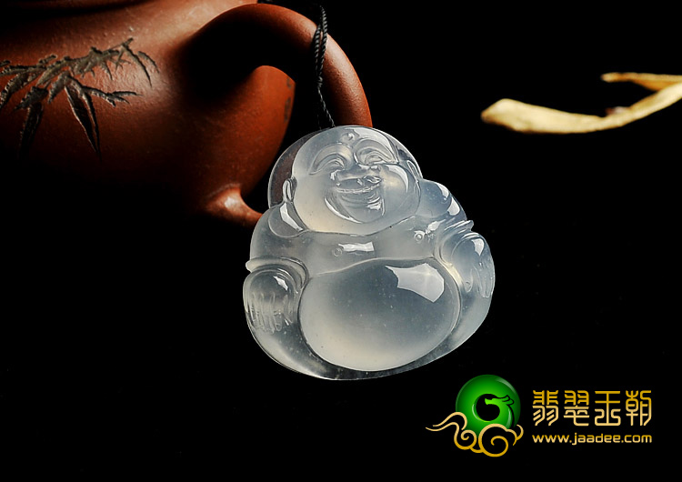 冰种晴水缅甸翡翠A货玉佛挂件