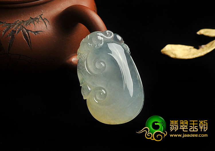 冰种晴水缅甸翡翠A货如意挂件