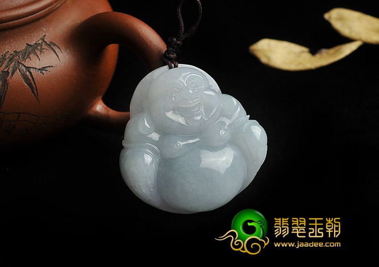 糯冰种晴水缅甸翡翠A货玉佛挂件