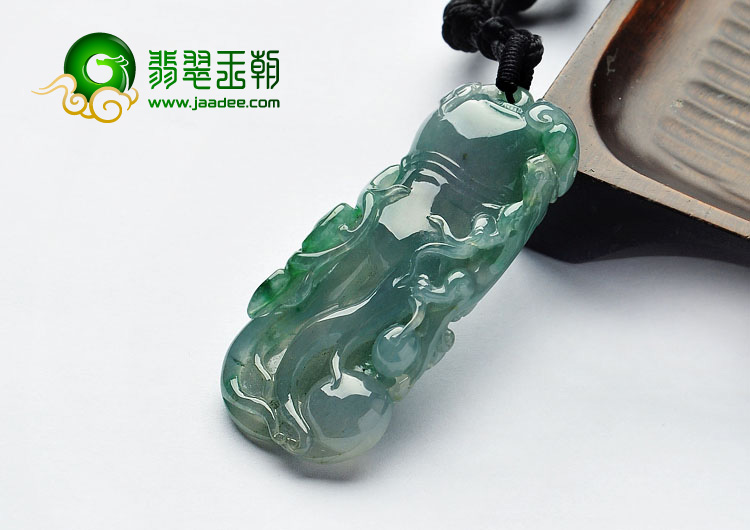 糯冰种飘翠缅甸翡翠A货人生如意挂件