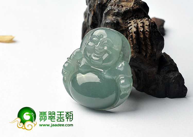 冰种晴水缅甸翡翠A货玉佛挂件