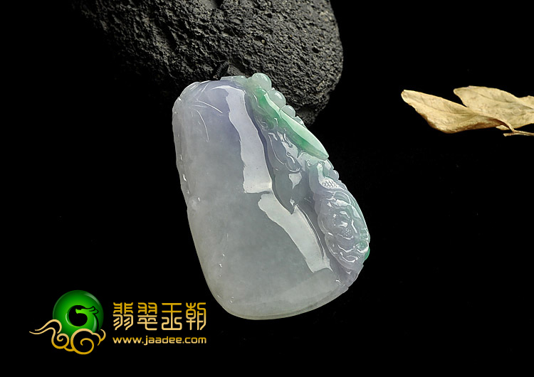 糯冰种春带彩缅甸翡翠A货节节高挂件