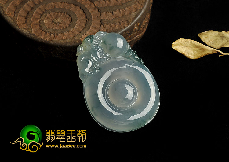 （超值推荐）冰种飘花缅甸翡翠A货欢喜如意挂件