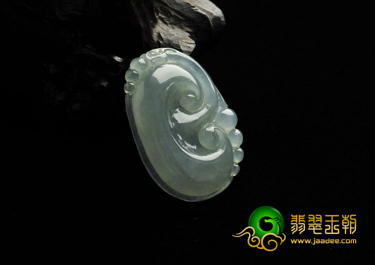 冰种晴水缅甸翡翠A货如意挂件