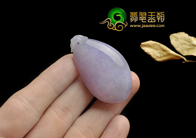糯冰种紫罗兰缅甸翡翠A货福瓜挂件