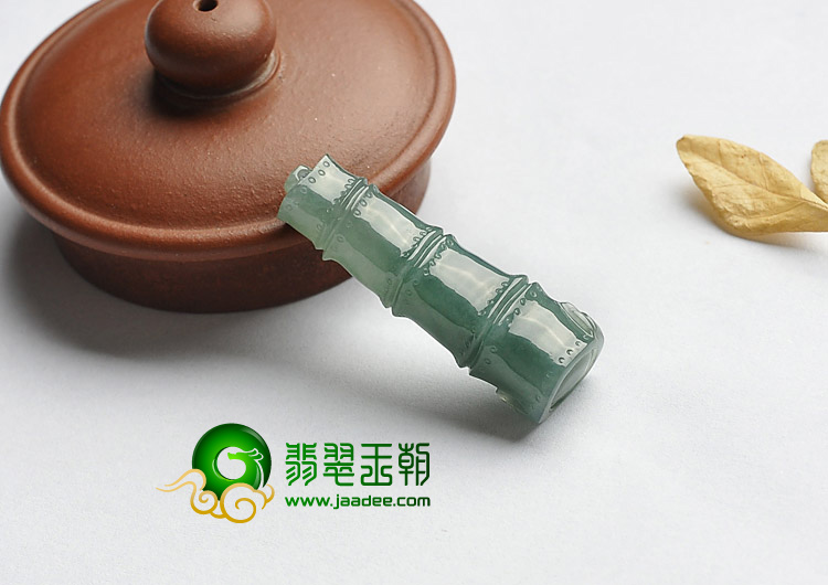 冰种晴水缅甸翡翠A货节节高挂件