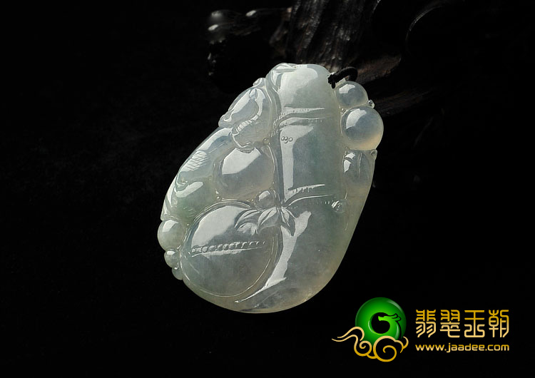 冰种晴水缅甸翡翠A货节节高挂件