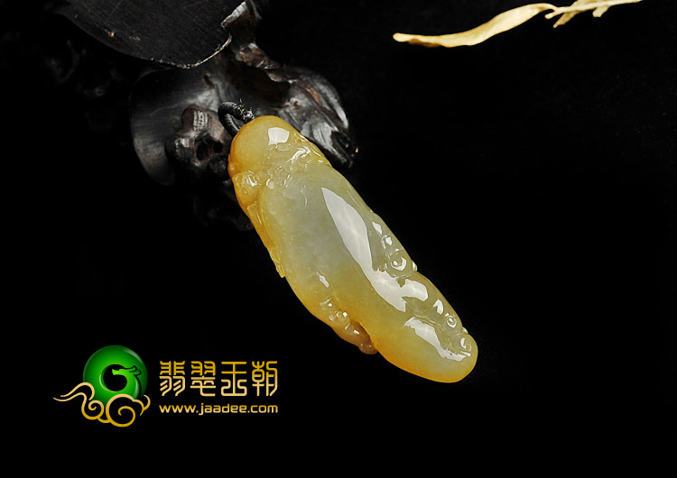 冰种褐黄翡缅甸翡翠A货人生如意挂件